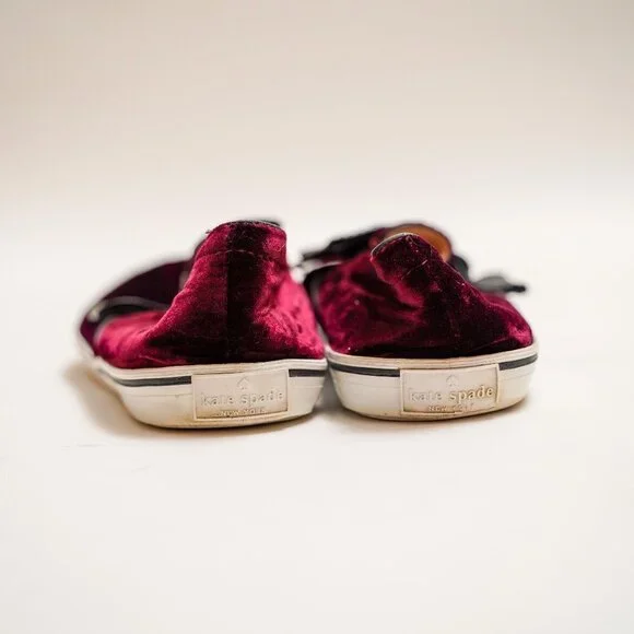 Kate Spade Delise Plum Velvet Sneakers - Picture 5 of 7